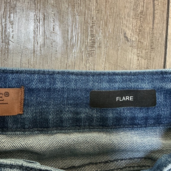 Judy Blue‎ Womens Jeans Size 7/28 Flare Crop Frayed Hem Medium Wash Denim Casual - Picture 5 of 9